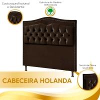 Cabeceira Estofada Holanda 1,60 2.0 Queen Veludo Speciale Home Marrom Chocolate - 2