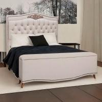 Conjunto Cabeceira E Calçadeira Holanda 140cm Linho Speciale Home Capuccino