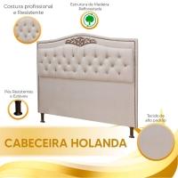 Conjunto Cabeceira E Calçadeira Holanda 140cm Linho Speciale Home Capuccino - 7