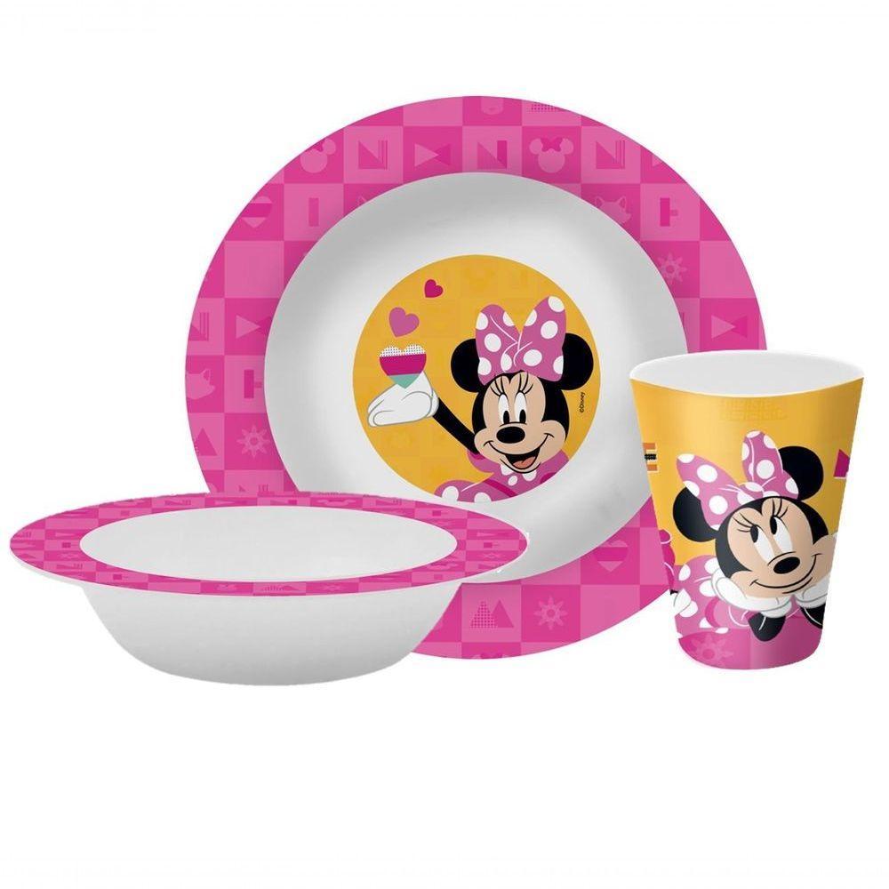 Kit Refeição Infantil Minnie 4 Peças Melamina Prato, Tigela, Copo E Lugar Americano - Tuut - 5