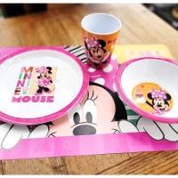 Kit Refeição Infantil Minnie 4 Peças Melamina Prato, Tigela, Copo E Lugar Americano - Tuut - 3