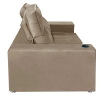 Sofá Retrátil E Reclinável 2 Lugares Londres 1.60cm Com Molas Suede Speciale Home Bege - 7