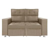 Sofá Retrátil E Reclinável 2 Lugares Londres 1.60cm Com Molas Suede Speciale Home Bege - 9