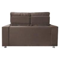 Sofá Retrátil E Reclinável 2 Lugares Londres 1.60cm Com Molas Suede Speciale Home Marrom - 7