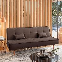 Sofá Cama Silver 3 Lugares Reclinável Suede Marrom Café 1,92 Speciale Home Marrom Café - 2