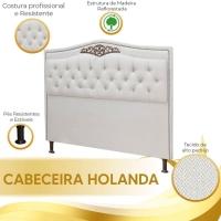 Conjunto Cabeceira E Calçadeira Holanda 1,95 Cm Linho Speciale Home Branco - 3