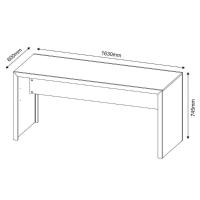 Mesa de Escritório ME4109 Preto - Tecno Mobili - 7