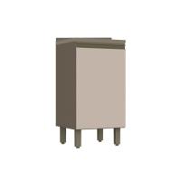 Balcão De Cozinha Modulado Connect C/ 1 Porta C/tampo Duna/cristal - Henn - 1