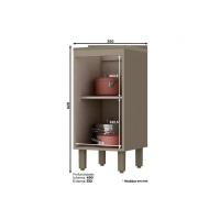 Módulo Cozinha Henn Connect Balcão C/ 1 Porta C/tampo Duna/cristal - 2