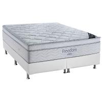 Cama Box King: Colchão Molas Ensacadas Ortobom Superpocket Freedom Visco + Base White(193X203) - 5