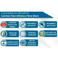 Cama Box Baú Solteiro: Colchão Anatômico Polar D28 / EP Orthoface Firme + Base CRC Suede Black(88x188)