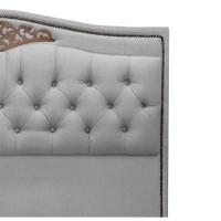 Cabeceira Estofada Holanda 1,40 Casal Linho Speciale Home Grafite