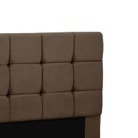Cabeceira Julia Estofada King Size 195cm Em Suede Marrom Castor Speciale Home Marrom Castor - 2