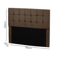 Cabeceira Julia Estofada King Size 195cm Em Suede Marrom Castor Speciale Home Marrom Castor - 5