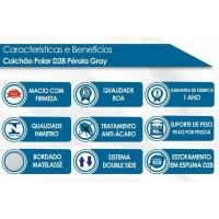 Colchão Solteiro Espuma D28  Pérola Grey (88x188x14) - Polar - 2