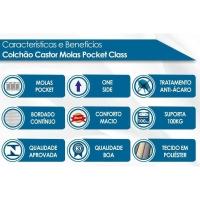 Colchão King Molas Ensacadas  Pocket Class Euro Pillow (193x203x25) - Castor