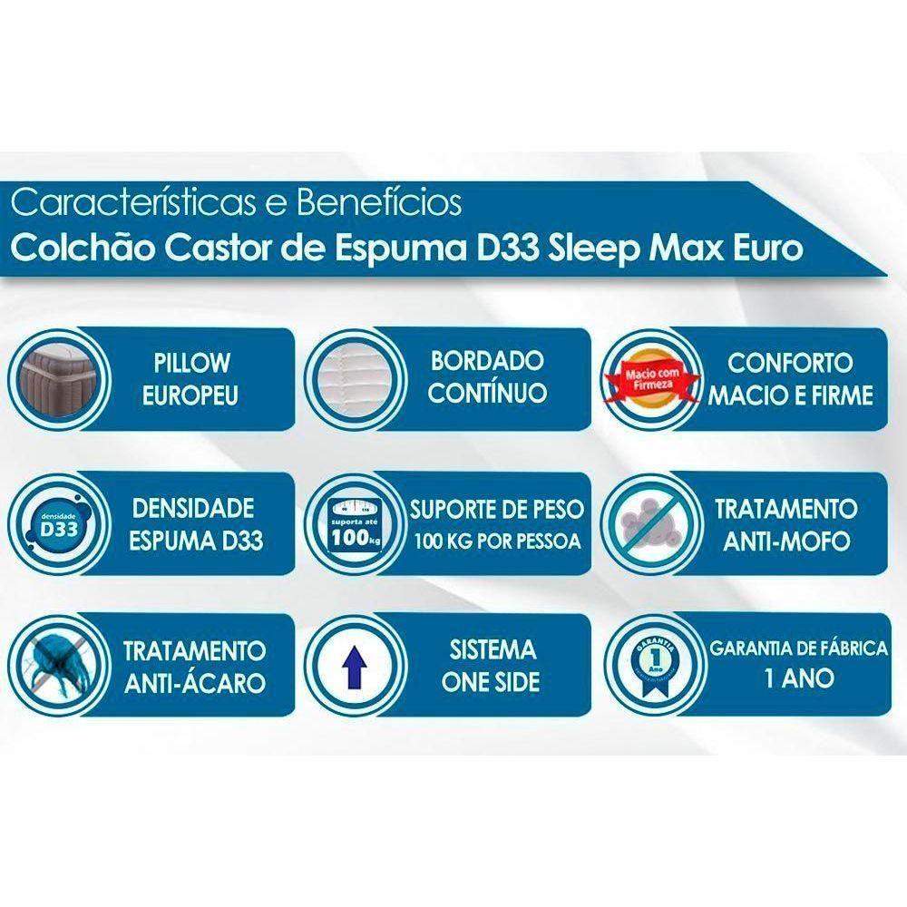 Colchão Casal Espuma D33 Sleep Max Euro Pillow (138x188x25) - 3