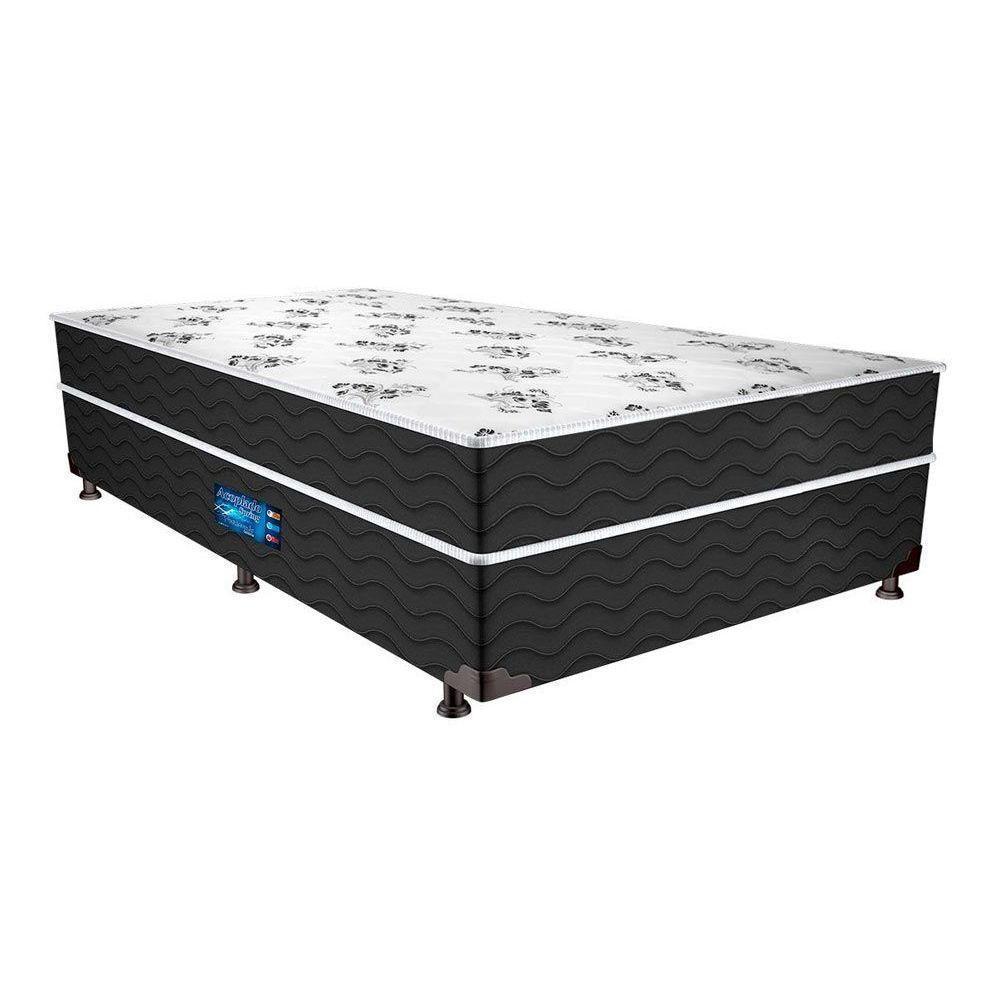 Cama Box Conjugado Solteiro: Colchão Molas Prolastic ProDormir Springs Pillow Black  (88x188x41) Probel - 1
