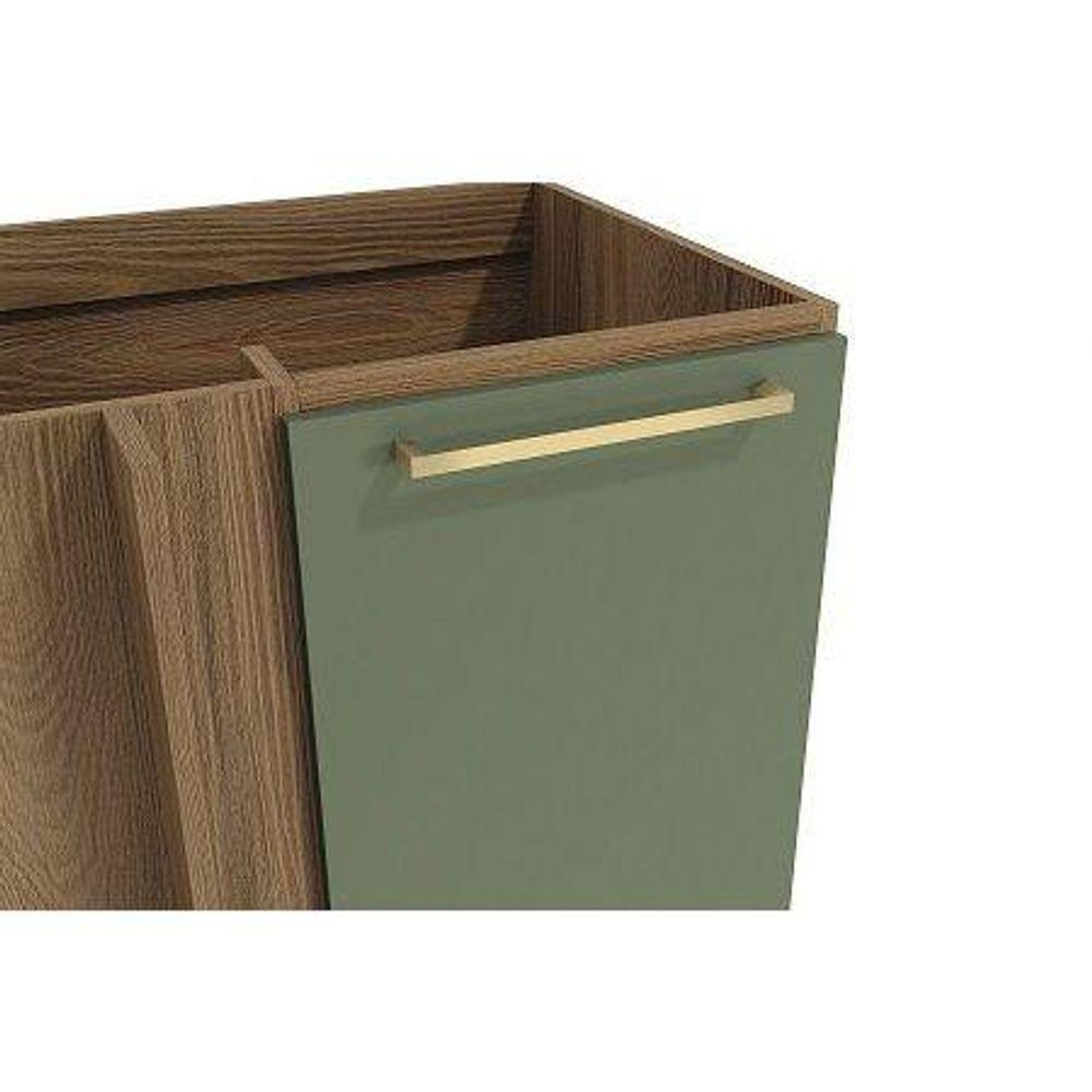 Balcão De Cozinha Canto Reto M625 C- 1 Porta C-tampo Nogueira-fendi-cinzel - 5