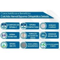 Colchão Casal Espuma Compact AG 65 / D28 / Ortopedic Black Double Face (138x188x17) - Herval