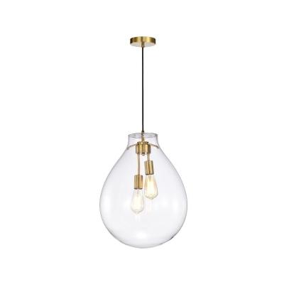 Pendente Tommy ø40xh52cm Dourado - Transparente