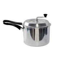 Panela Pipoqueira Em Alumínio Polido Tampa Manivela 20cm - 1