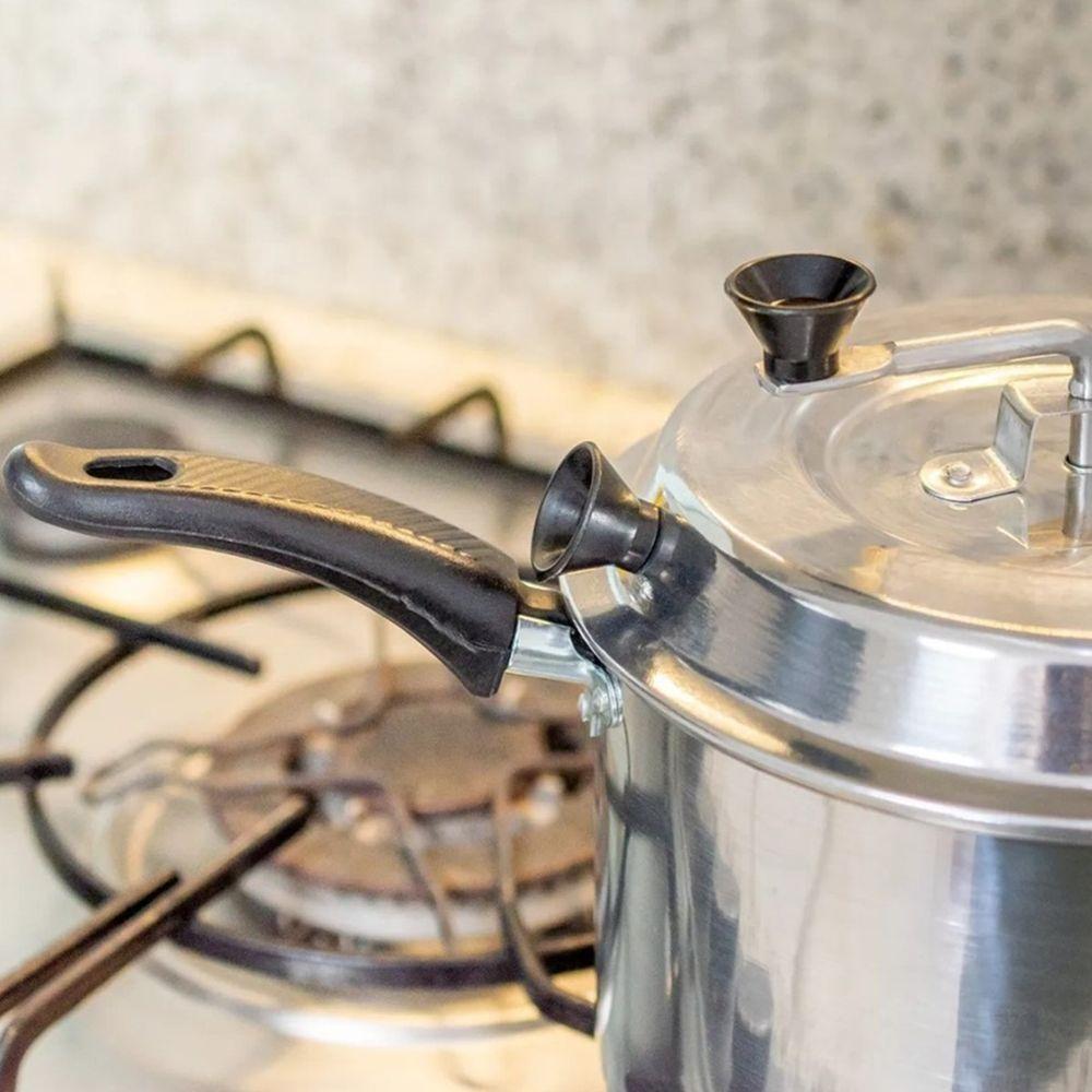 Panela Pipoqueira Pop Alumínio Polido Tampa Apoio Dedo 20cm - 2