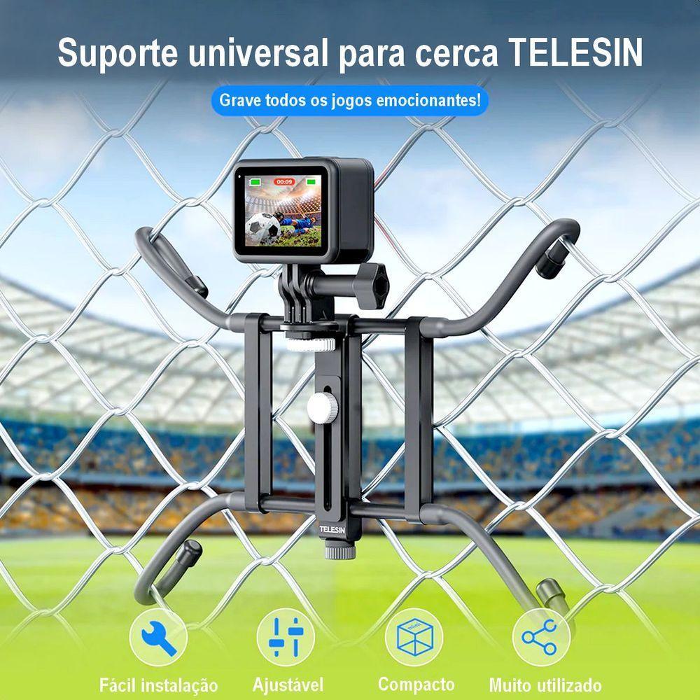 Suporte Cerca-rede Para Câmeras De Ação E Smartphones - Telesin - 3