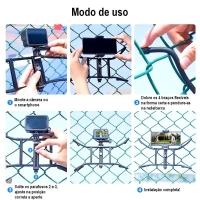 Suporte Cerca-rede Para Câmeras De Ação E Smartphones - Telesin - 2