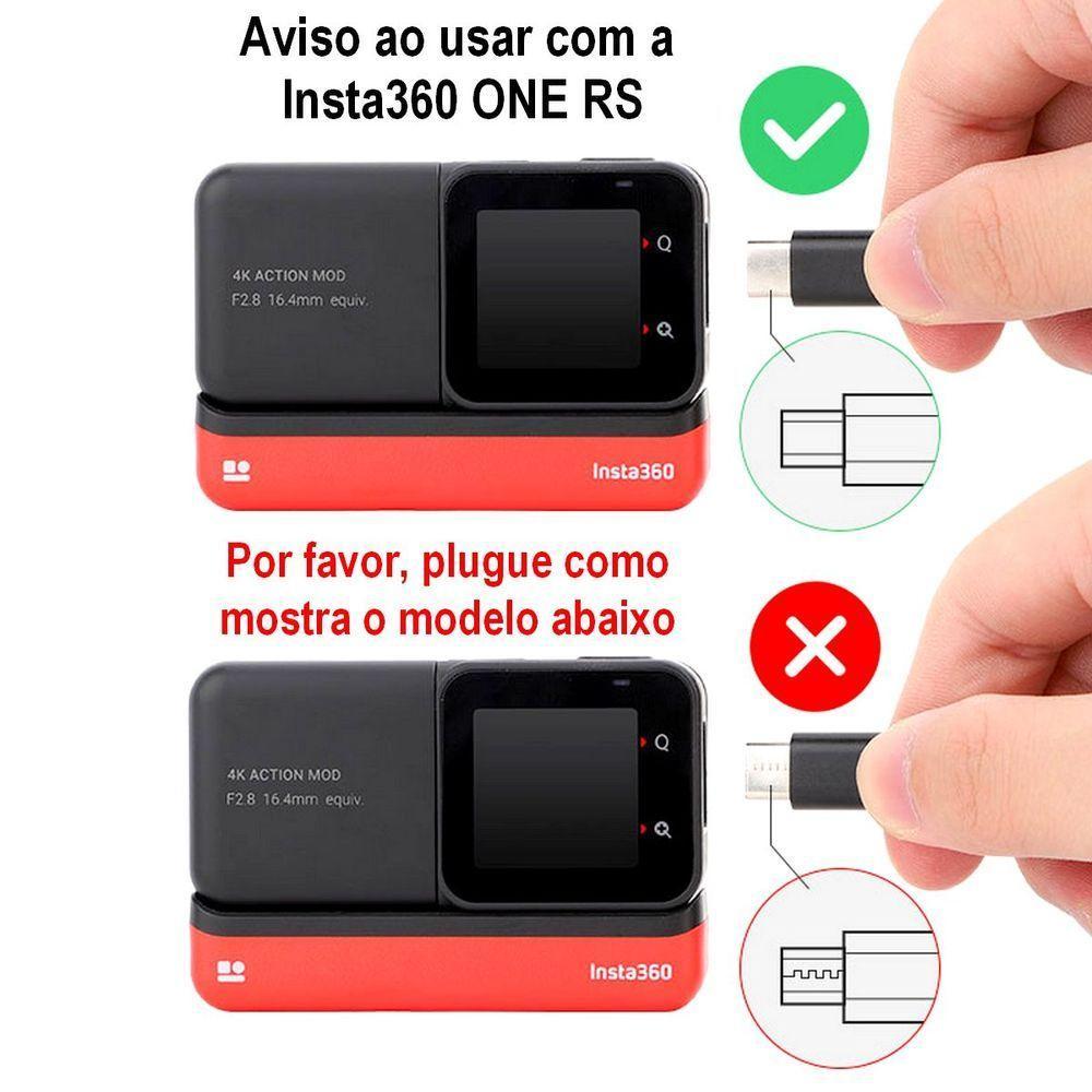 Microfone Lapela Usb-c Para Câmeras Insta360 X3-one X2-one R E Rs - 4