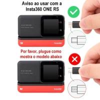 Microfone Lapela Usb-c Para Câmeras Insta360 X3-one X2-one R E Rs