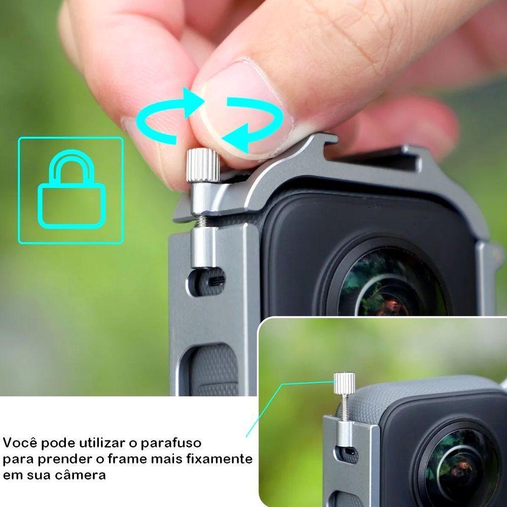 Frame Em Liga De Alumínio Para Câmeras Insta360 X3 - 2