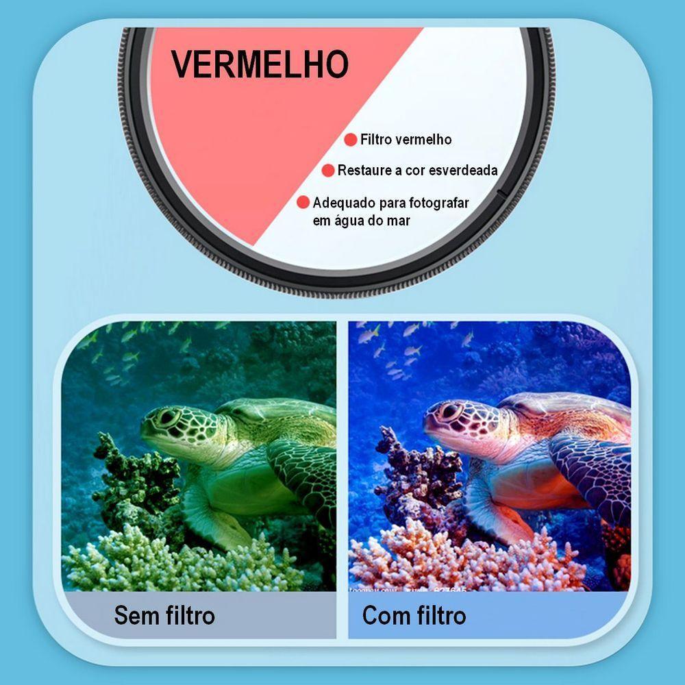 Kit Filtros Mergulho + Macro 16x De Caixa Estanque Gopro 8-9-10-11 - 2