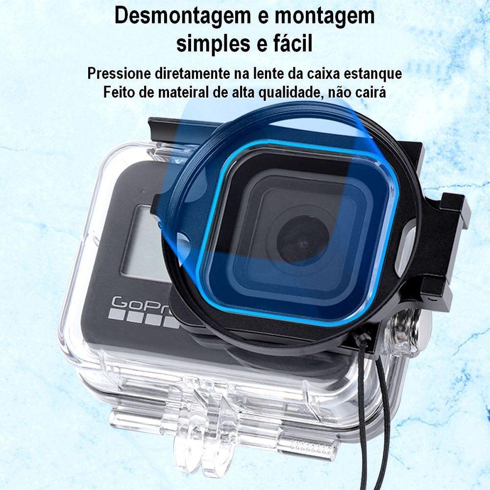 Kit Filtros Mergulho + Macro 16x De Caixa Estanque Gopro 8-9-10-11 - 6