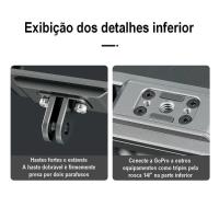 Frame Alumínio Horizontal E Vertical Gopro 12-11-10-9 - Telesin