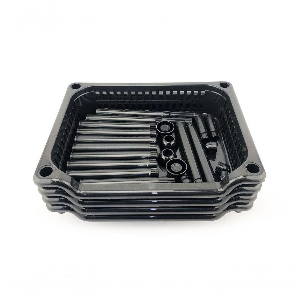 Prateleira Estante Fruteira Plástico Modular Multiuso 4 Andares Nitron Cozinha Lavanderia Cor:preto - 3