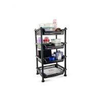 Prateleira Estante Fruteira Plástico Modular Multiuso 4 Andares Nitron Cozinha Lavanderia Cor:preto - 1