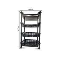 Prateleira Estante Fruteira Plástico Modular Multiuso 4 Andares Nitron Cozinha Lavanderia Cor:preto - 2
