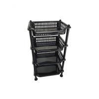 Prateleira Estante Fruteira Plástico Modular Multiuso 4 Andares Nitron Cozinha Lavanderia Cor:preto - 6