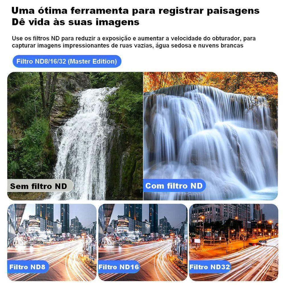 Kit Filtros Cpl E Nd8-16-32 Para Dji Osmo Action 3 - Telesin - 5