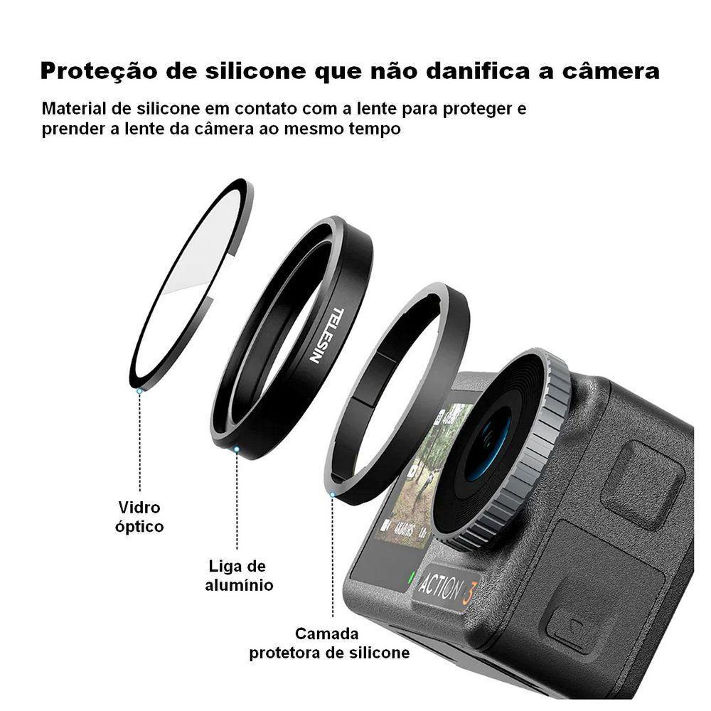Kit Filtros Cpl E Nd8-16-32 Para Dji Osmo Action 3 - Telesin - 8