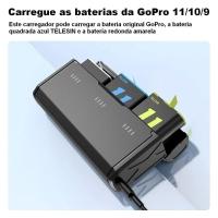 Carregador Triplo Multifuncional Para Gopro 12-11-10-9 - Telesin - 3
