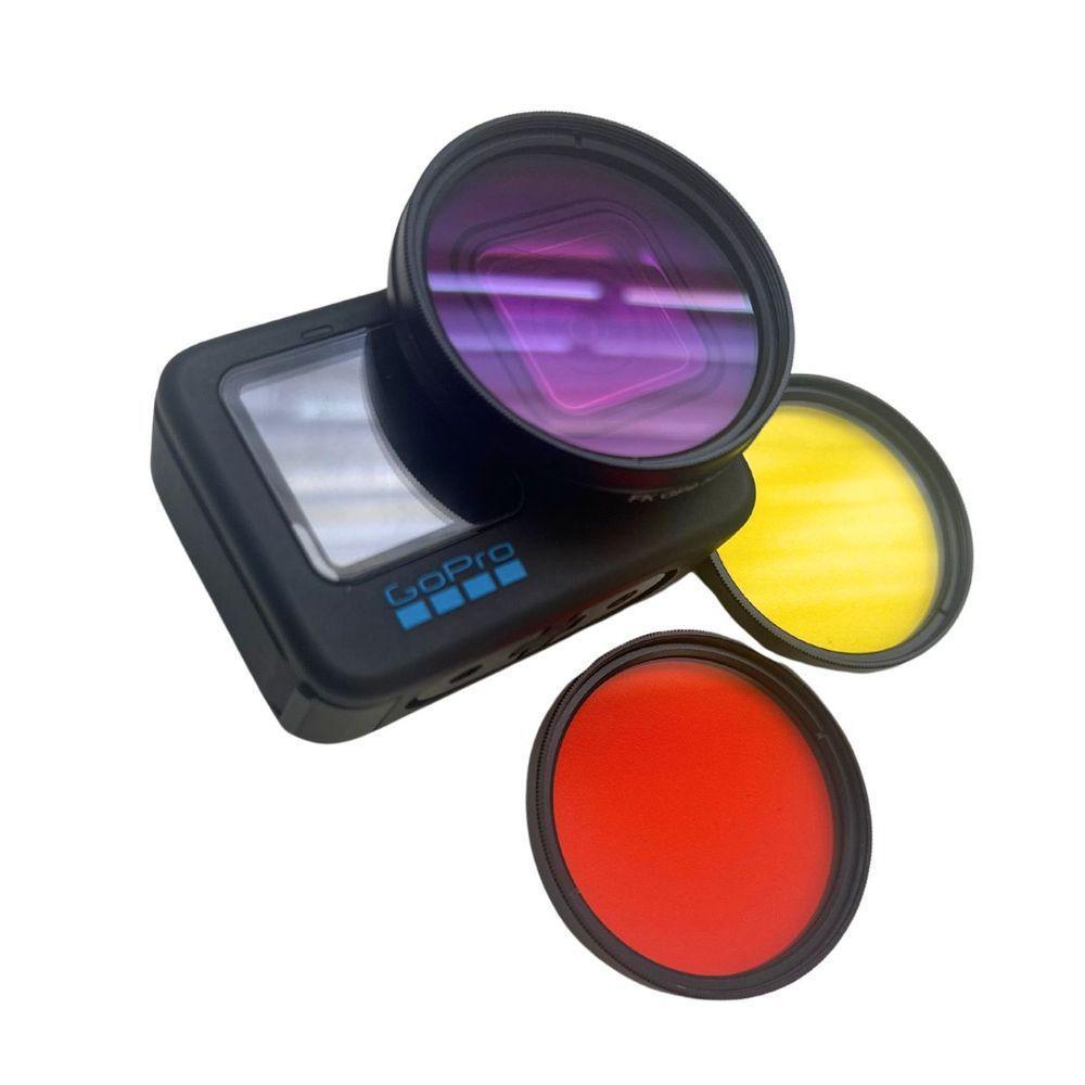 Kit Filtros 52mm Vermelho + Magenta + Amarelo De Gopro 9-10-11-12 - 2