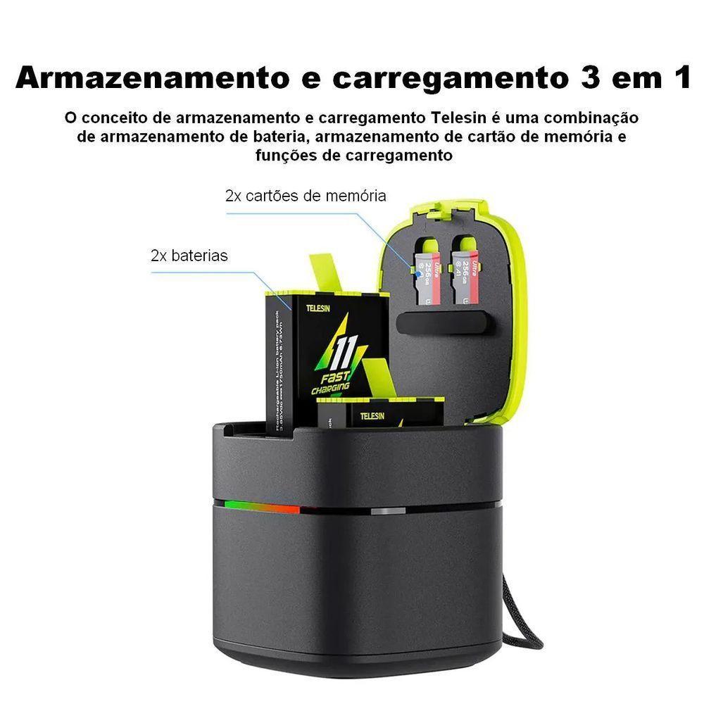 Carregador Duplo Quick Charge Gopro 12-11-10-9 - Telesin - 4