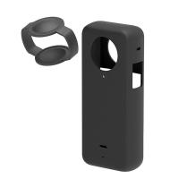 Capa De Silicone Com Proteção De Lentes Para Câmera Insta360 X3 Cor Preto - 1