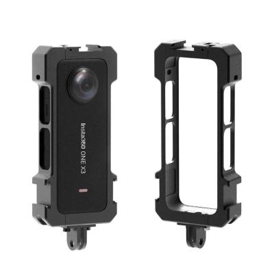 Frame-moldura Em Alumínio Com Abertura Lateral Para Insta360 X3