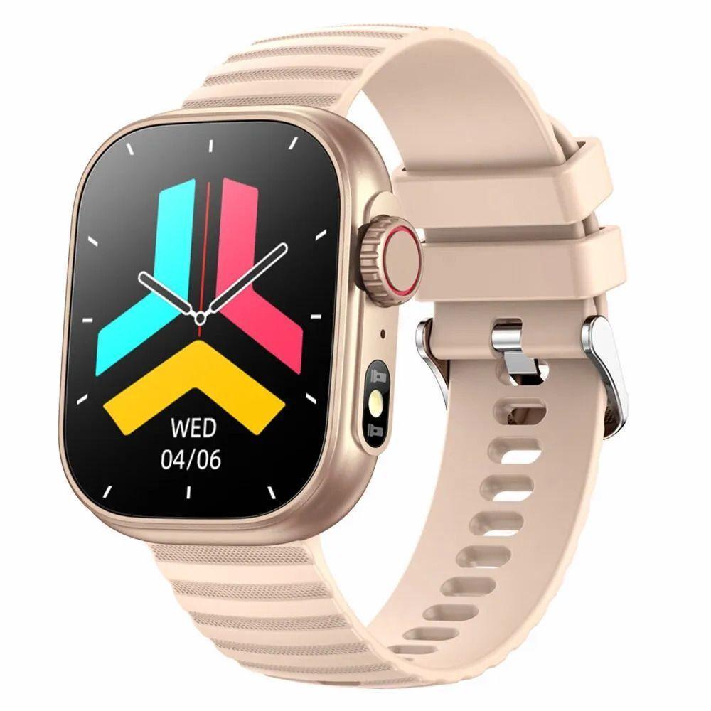 Relógio Inteligente Para Homens E Mulheres, Lanterna Led, Mais De 100 M Dourado - 1