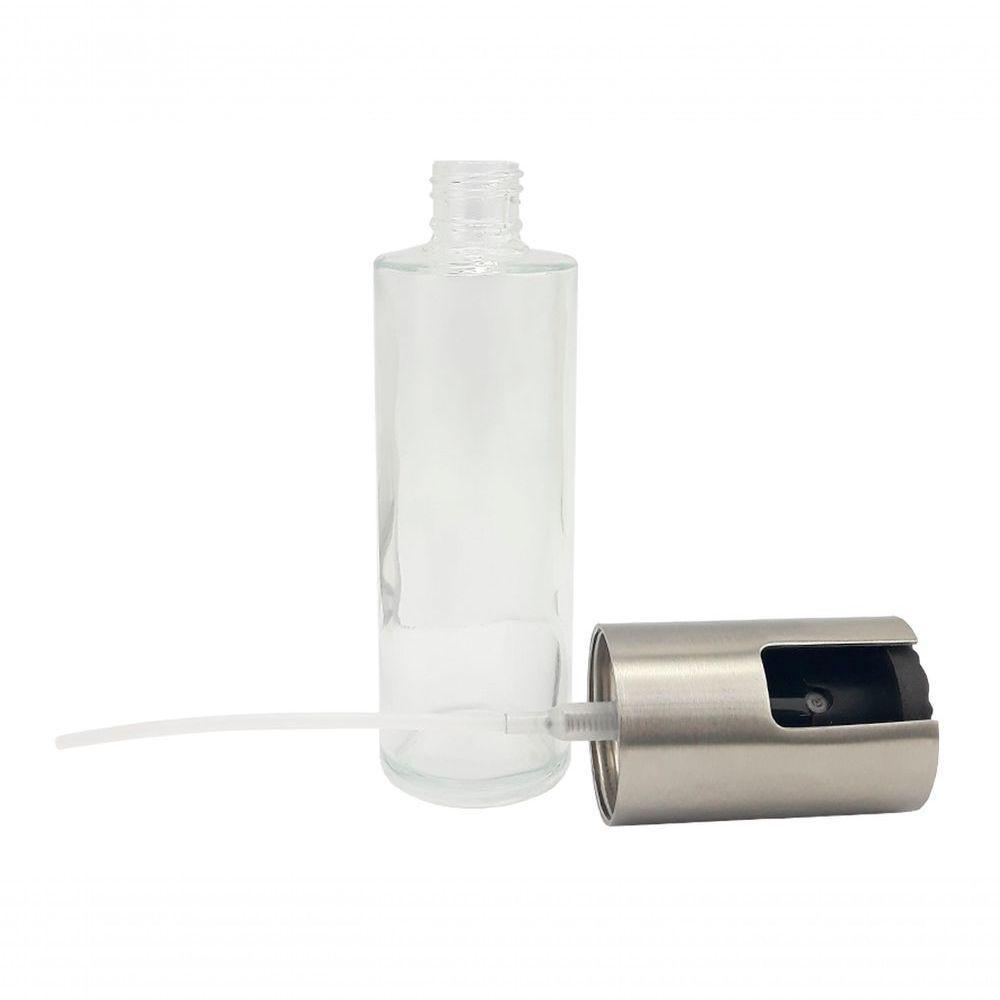 Kit 6 Spray Pulverizador Borrifador Dosador Azeite Vinagre Frasco De Vidro Acabamento Aço Inoxidável - 4
