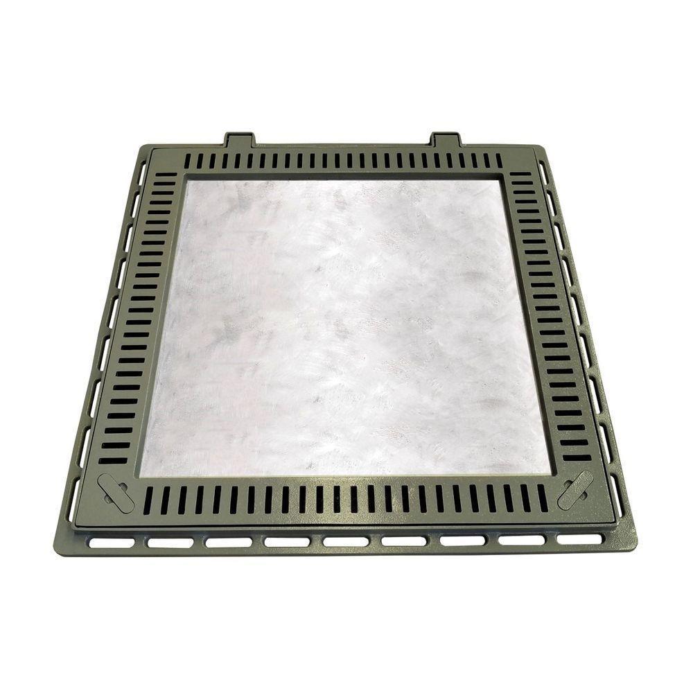 Tampa Casa Máquina Piscina Rebaixada Art Grelha 80x80cm B1 - 1