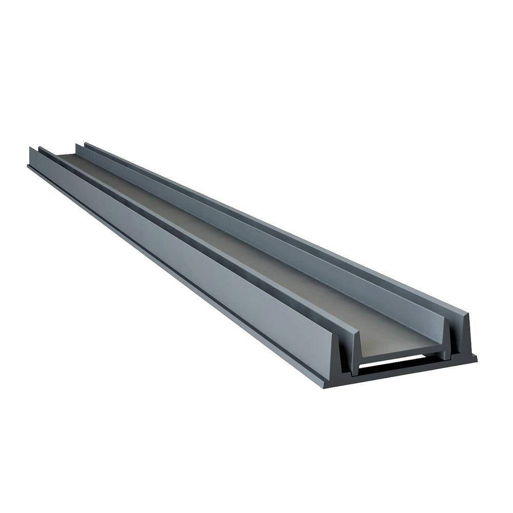 Grelha Invisível Oculta Rebaixada Com Caixilho Cinza 100x8cm - 1